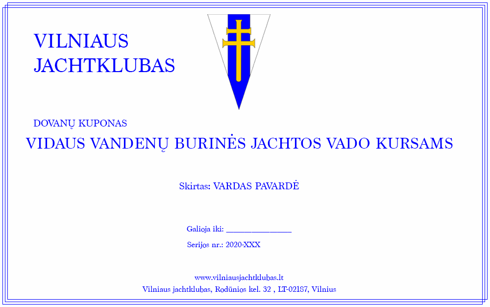 Vidaus vandenų burinės jachtos vado teorijos kursai